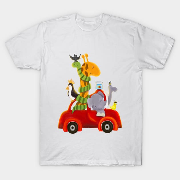 Animal Road Trip T-Shirt by Hallo Molly